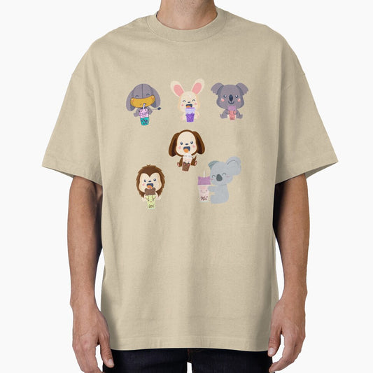Kawaii Animal Boba Tea cute elephant rabbit koala monkey lion by 0umStore