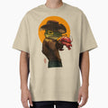 gunslinger cowboy western frog with pistol shrimp crawdad artwork drawing by DingHuArt