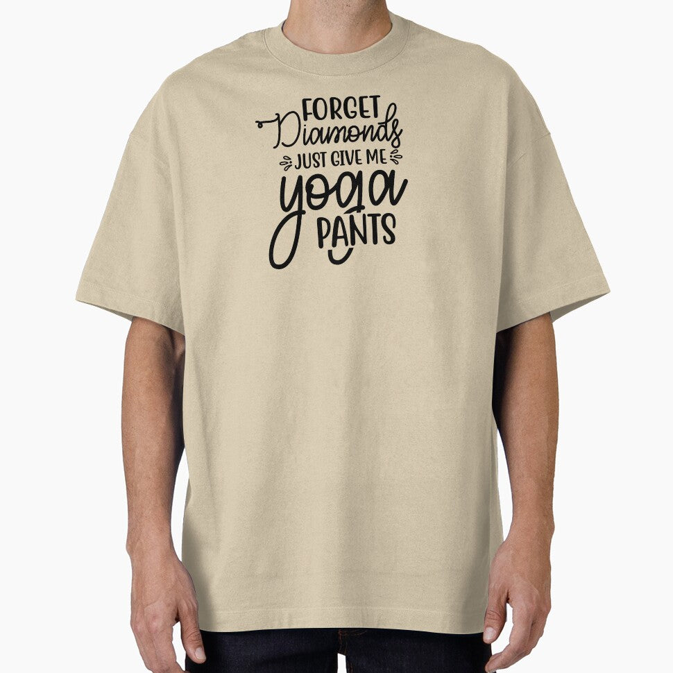 Yoga Saying Forget Diamonds Just Give Me Yoga Pants Motivational Quote by SoccaTamam