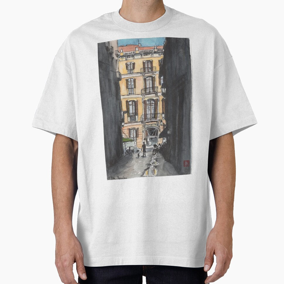 Barcelona Urban Sketch by Jennie Kessinger