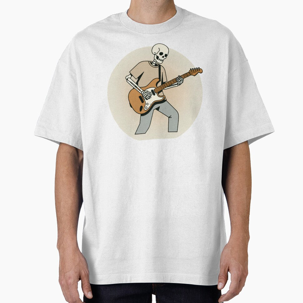GUITARIST | Minimalist Skeleton Streetwear Art by DEADLINE.