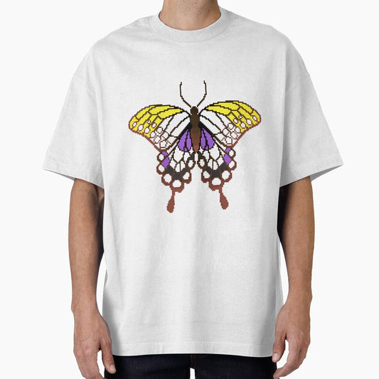 Non-Binary Pride Butterflies by MetallicWings15