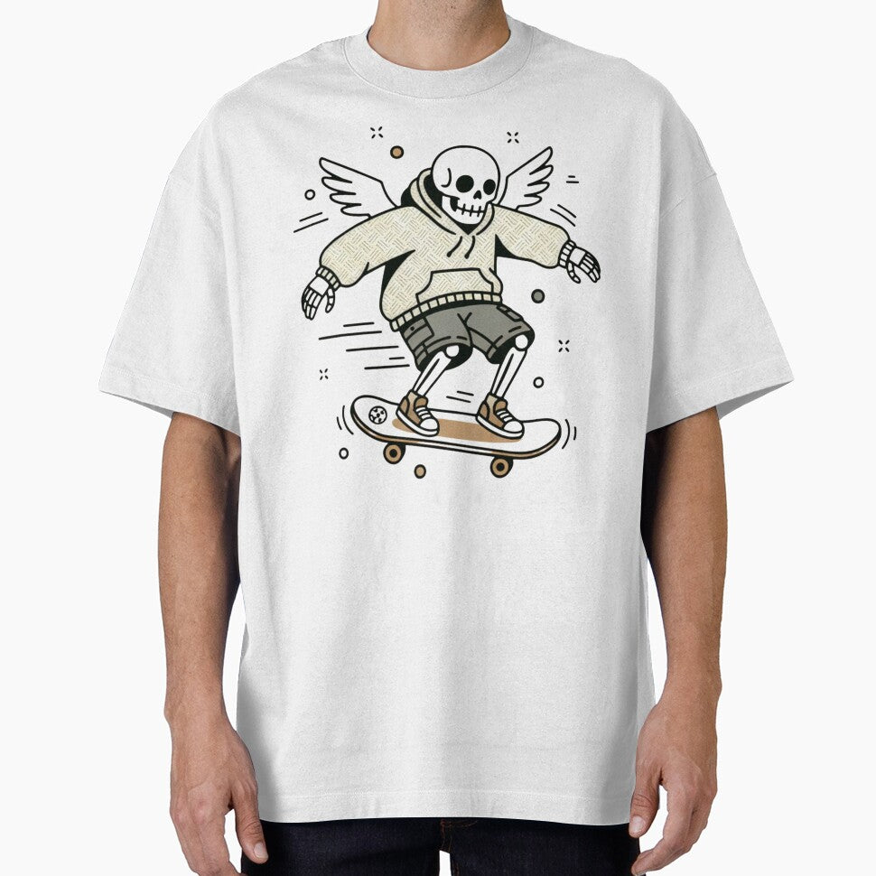 SKATEBOARDER | Minimalist Skeleton Streetwear Art by DEADLINE.