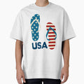 USA Flip Flops T-Shirt for Women and Women by AllStarMerch