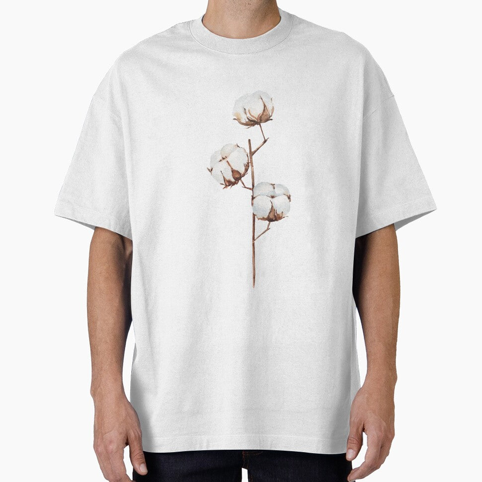 Watercolor cotton flowers by InnaPatiutko