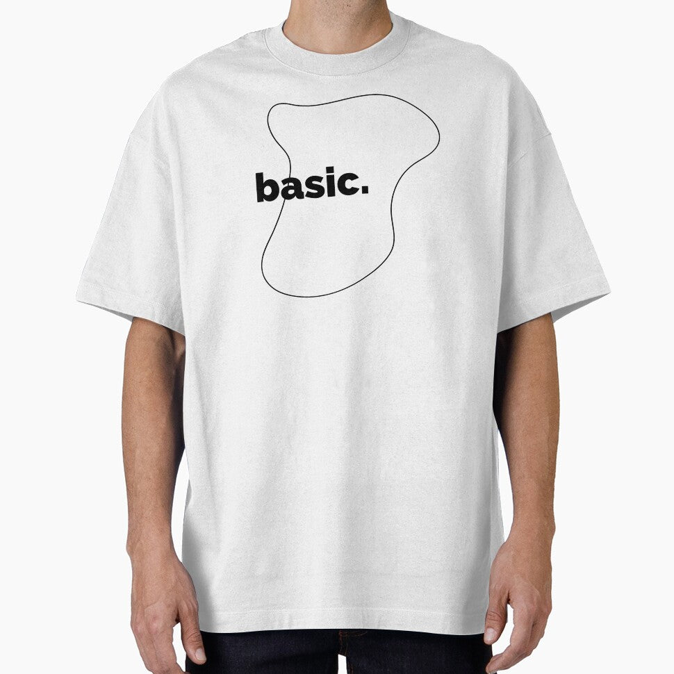 "Basic" Word Minimalist Text Design - Minimalistic Life - Minimalist Line Art by The Red Nox
