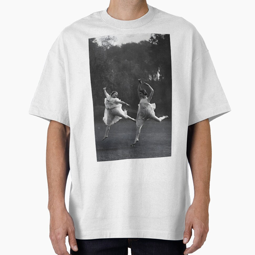 Vintage Women Laughing Dancing In The Rain by TeeKid