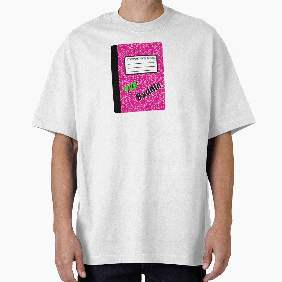 Y2K Baddie Green and Pink Composition Book Sticker Year 2000 Baddie Sticker by OneCatShop