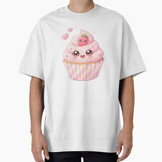 Strawberry Kawaii Cupcake - Pastel Cute Dessert. by Lylysun