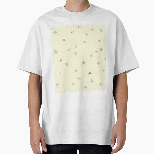 Pretty Y2K Glitter Stars Design in Baby Yellow by Femme Pastel Collective