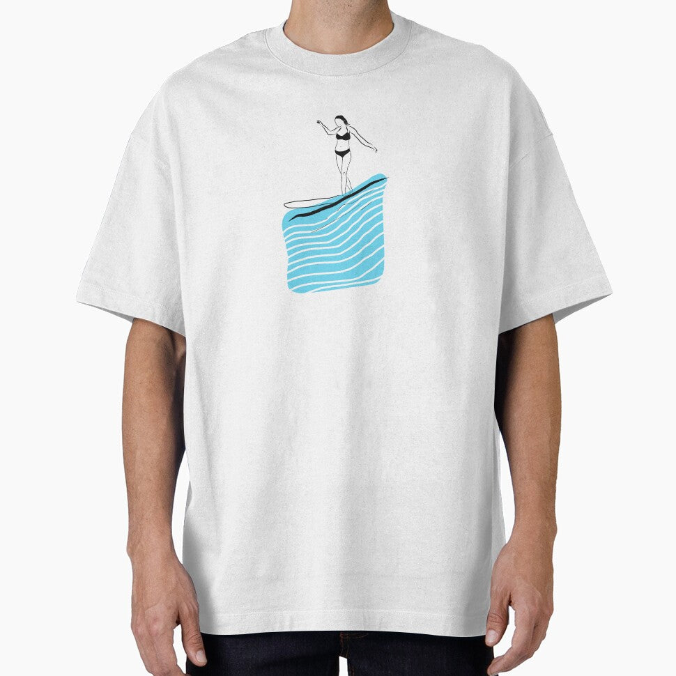 Surfing longboarding minimalist design waves by Tropical Blood
