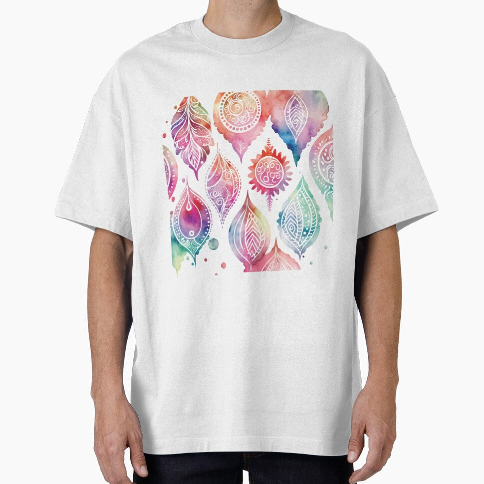 A Bohemian Feather Pastel Watercolor Print - Boho Chic Patterns by GVRDesign