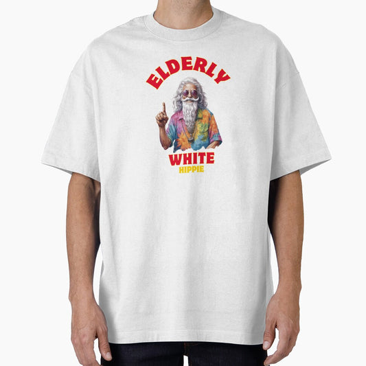Elderly White Hippie Retro Funny Tie Dye Groovy Design Gifts by Maniutek