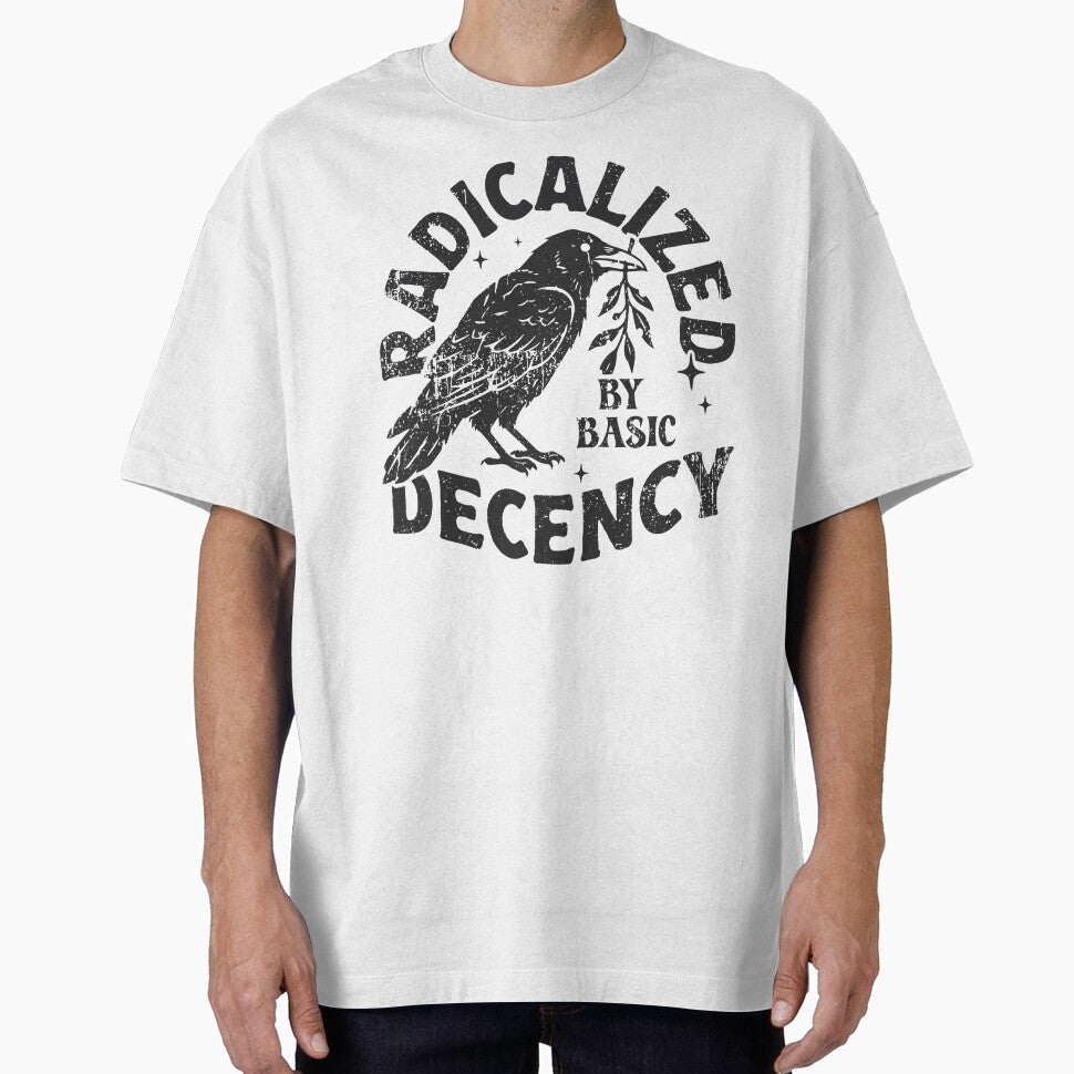 Radicalized By Basic Decency Raven Crow Justice Bird Artwork by susannenovak