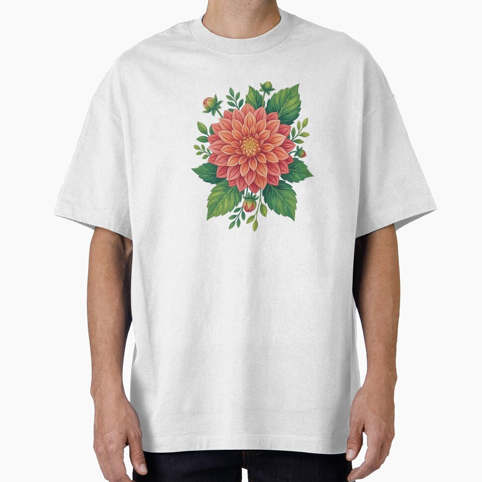 Vibrant Dahlia Flower Sticker – Botanical Floral Illustration by Infinite Art Lab