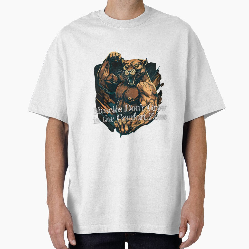 Muscles Don't Grow in the Comfort ZoneDesignBodybuilding Fitness Gym Workout Exercise Merch Print Design by tengamerx