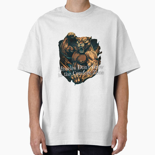 Muscles Don't Grow in the Comfort ZoneDesignBodybuilding Fitness Gym Workout Exercise Merch Print Design by tengamerx