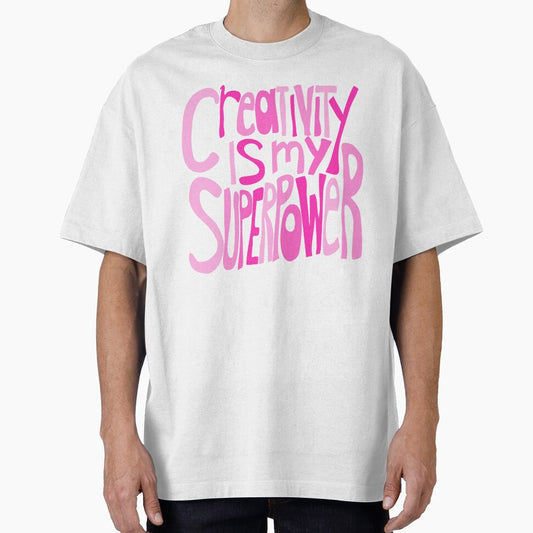 Creativity is my Superpower Pink Hand Lettering by wordznart