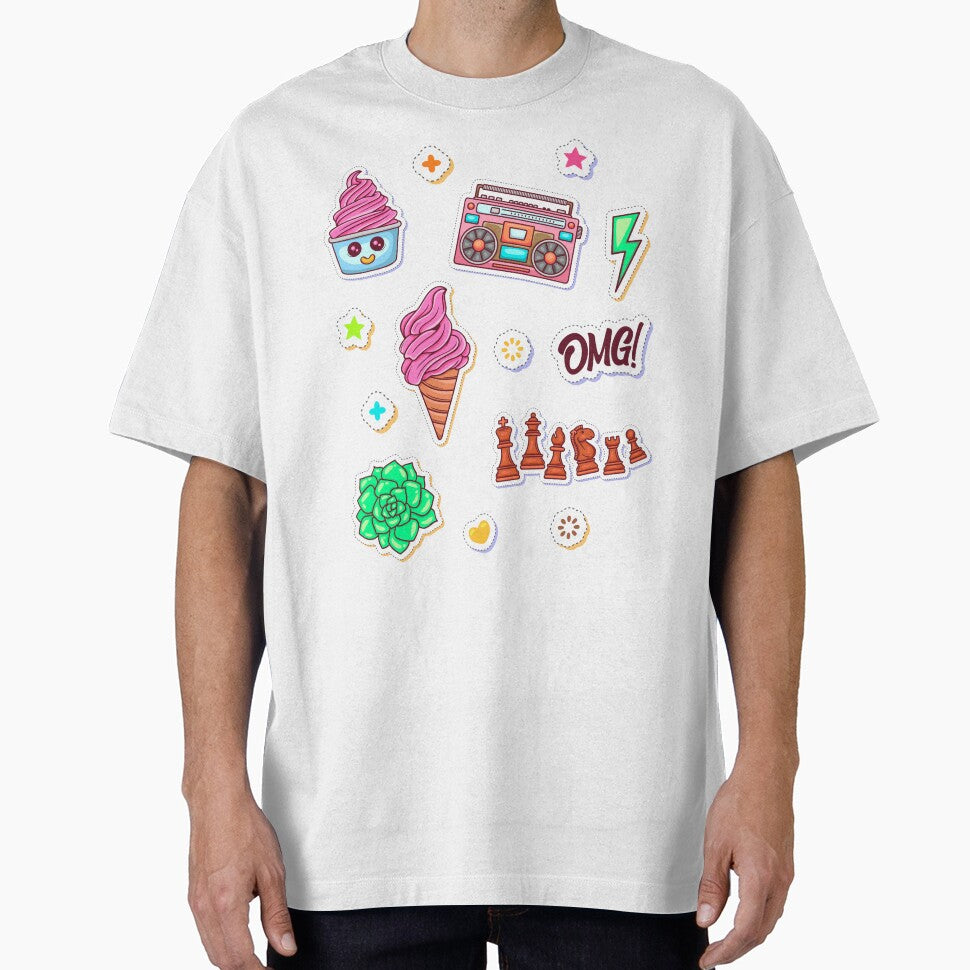 OMG and Ice Cream Coloring Pop Art Stylish by Art Wear Nation