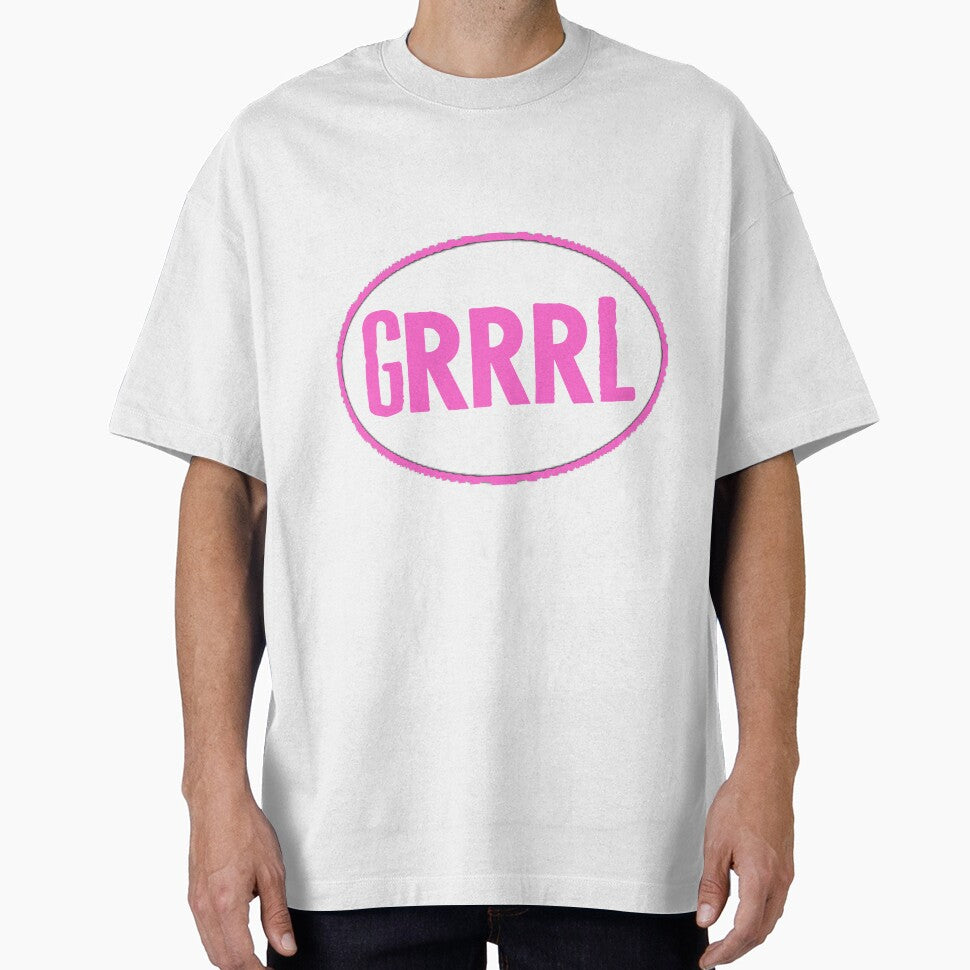 Grrrl Oval Sticker Type by SerpentSkyArts