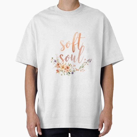 Soft Soul Floral Aesthetic Quote, Feminine Pastel Typography Design by DreamelleStudio