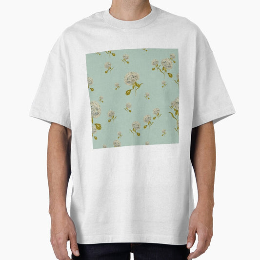 Hydrangea flower cute ornate pattern a watercolor mint by Yana Mustafina | Boho Soulful Designs