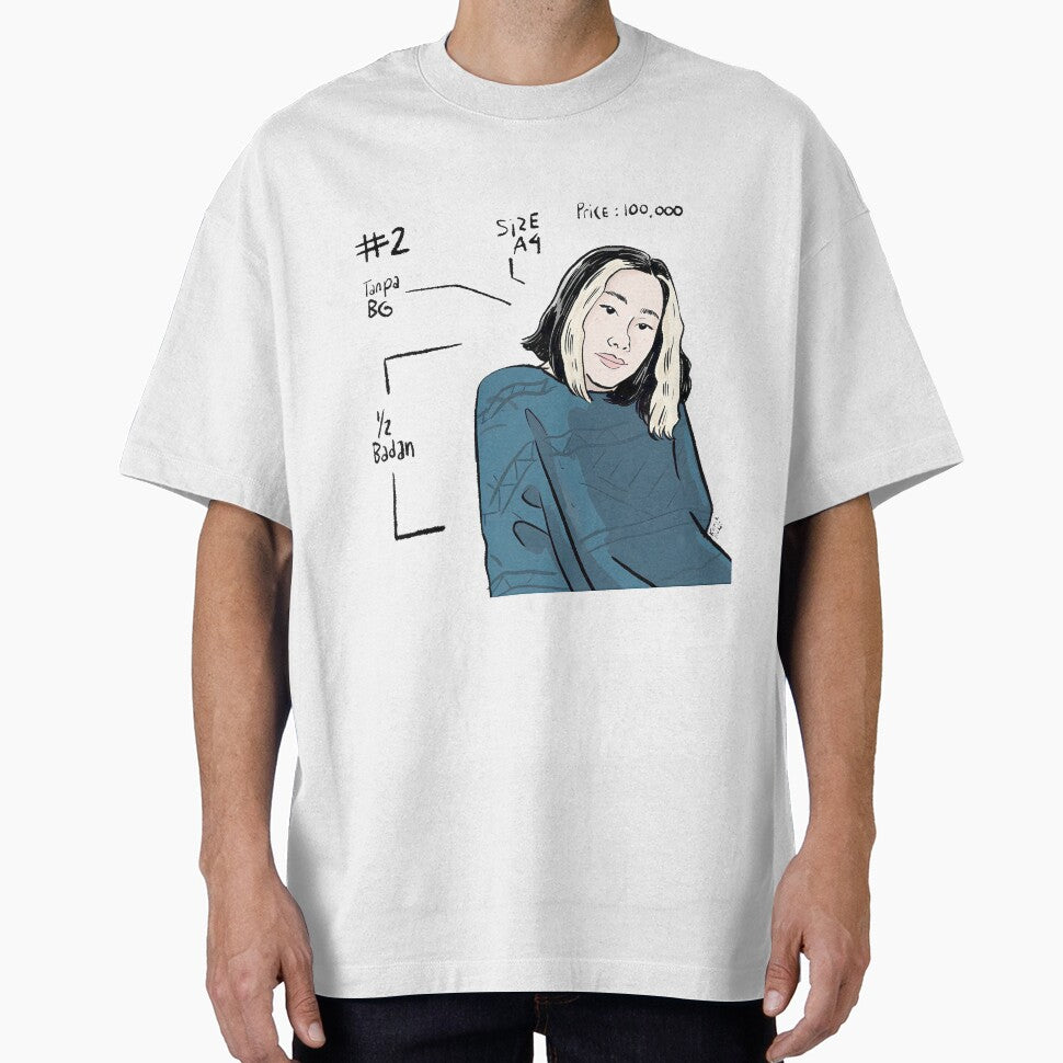 Cool Girl Portrait Blue Sweater by JacobAaBShopus