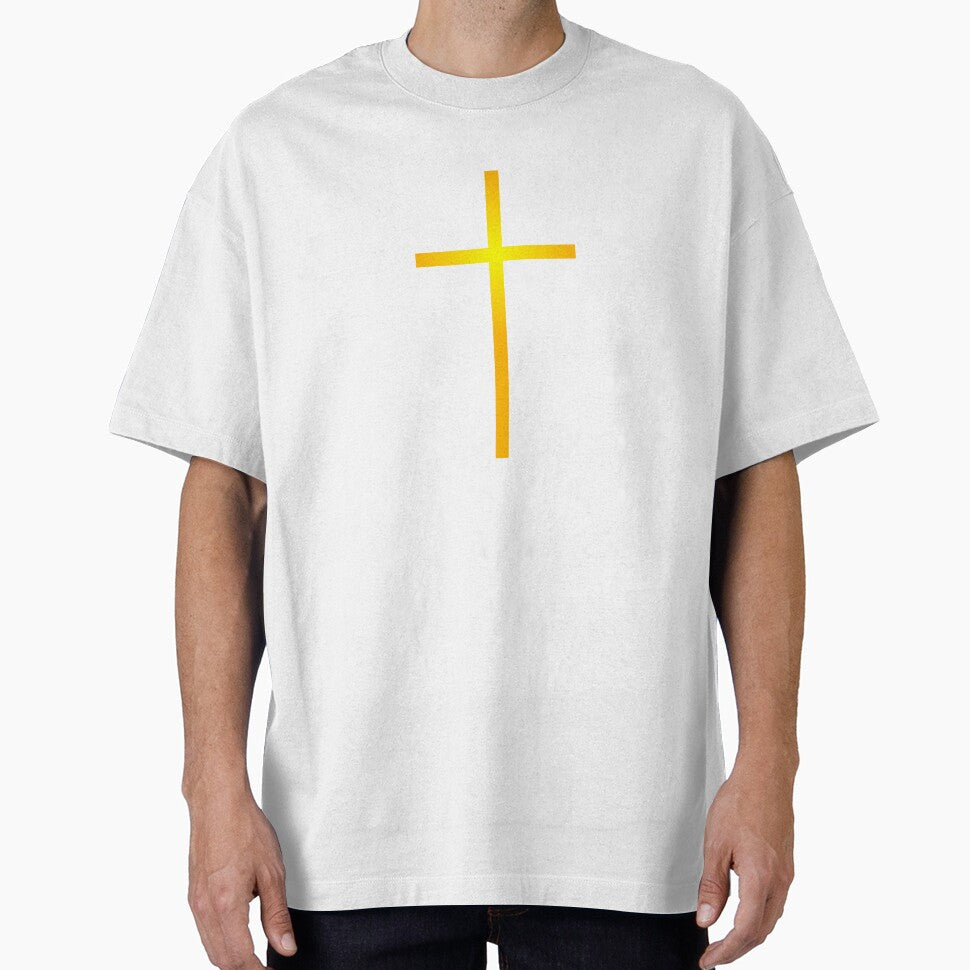 Narrow cross, simple, Jesus, gold by Lumiere-Art