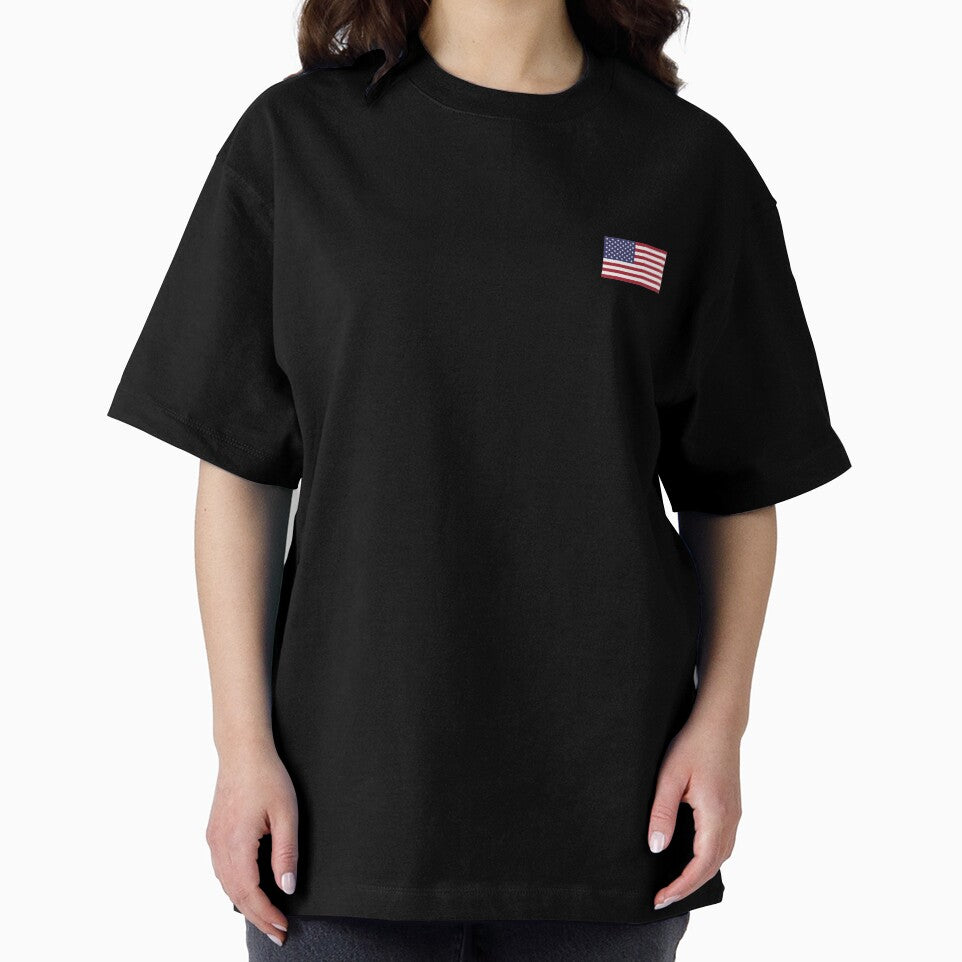 American Flag USA Pocket Patch T-Shirt for Men and Women by AllStarMerch