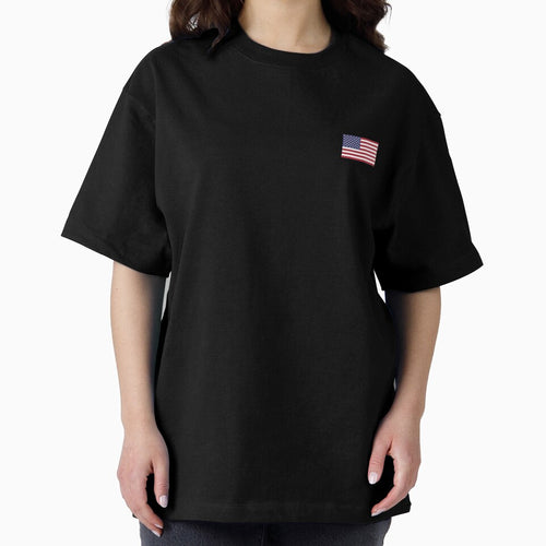 American Flag USA Pocket Patch T-Shirt for Men and Women by AllStarMerch