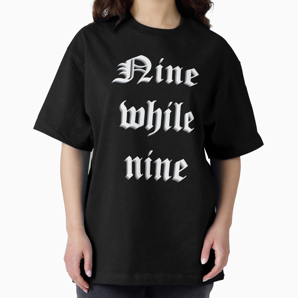 Nine While Nine – Gothic Sisters of Mercy Tribute Typography by simpledarkwavewisdom