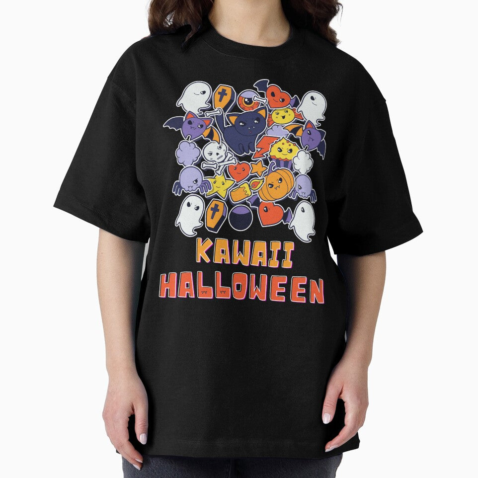 Kawaii Halloween Black Cat Ghosts Skull Pumpkin Spooky by BeeZBeez