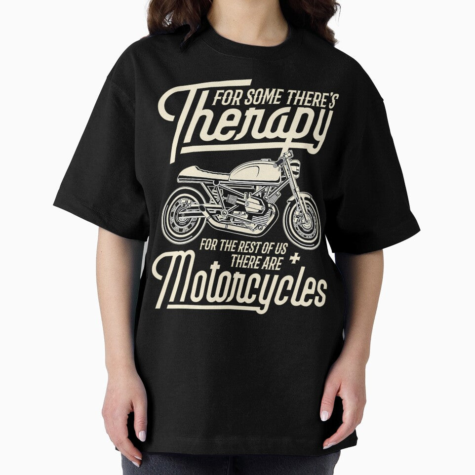 Funny Motorcycle Rider Therapy - Vintage Biker 	 Short Sleeve by jimhulxn50