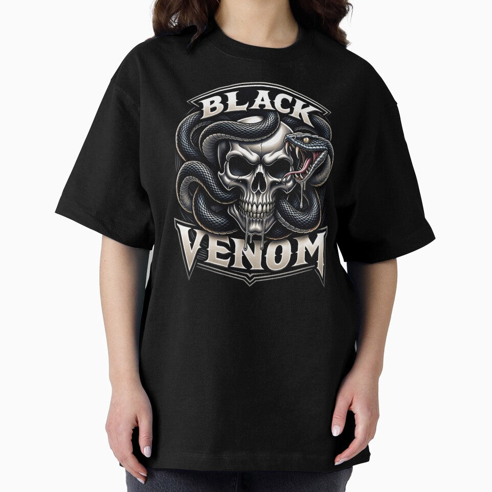 Black Venom Skull Snake Dark Gothic Metal Design by DeimosArtIntl
