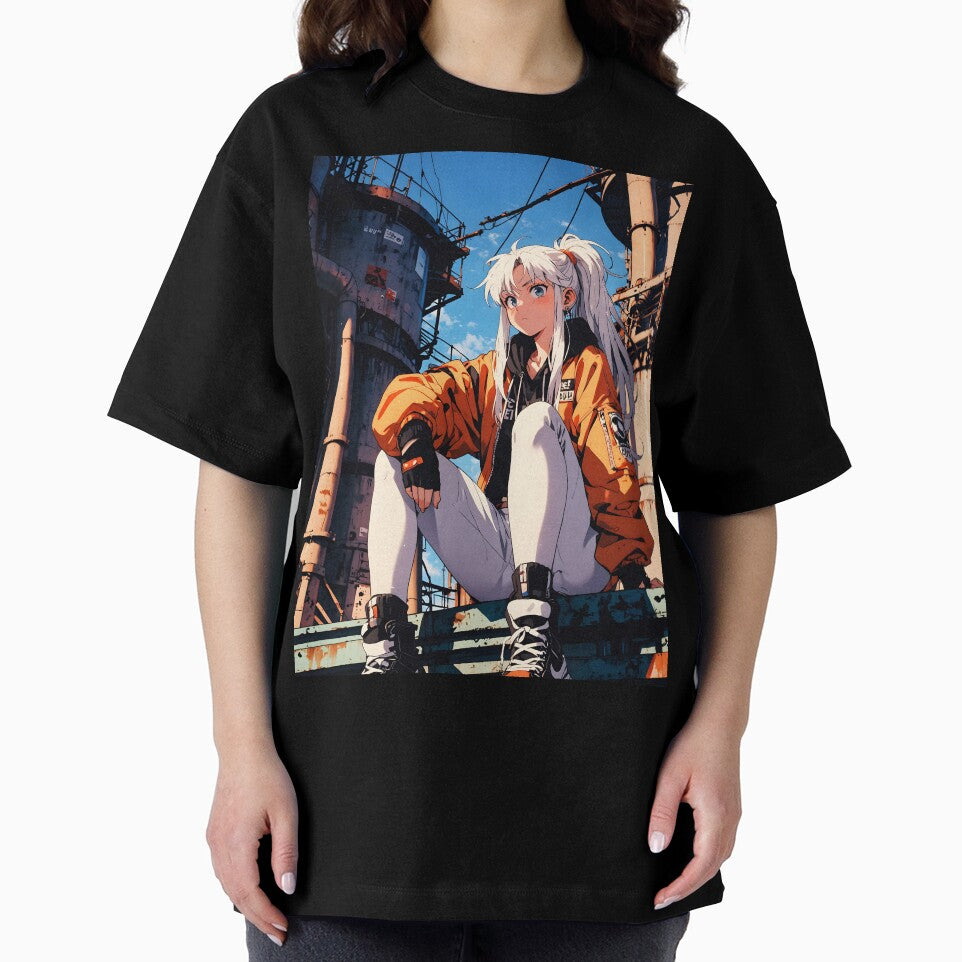 Retro Anime Industrial Streetwear Urban Fashion Girl by SekaiVibes