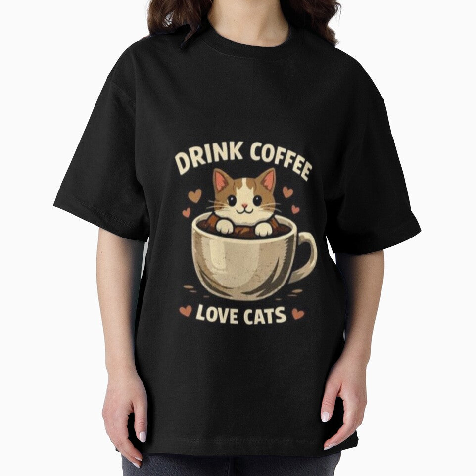 Drink Coffee Love Cats Cute Cat Design. by soumayashop