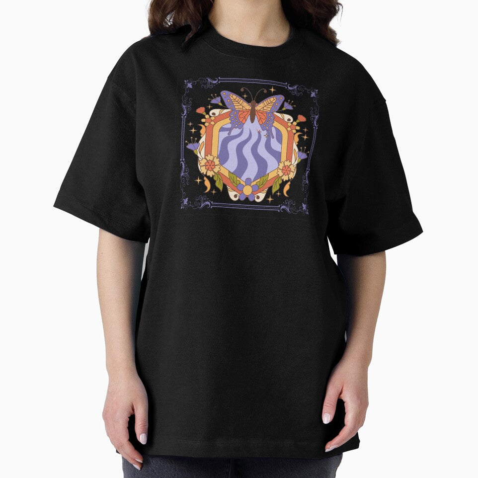 Classic Boho Floral with Butterfly T-Shirt by Art.Fusion.Studio
