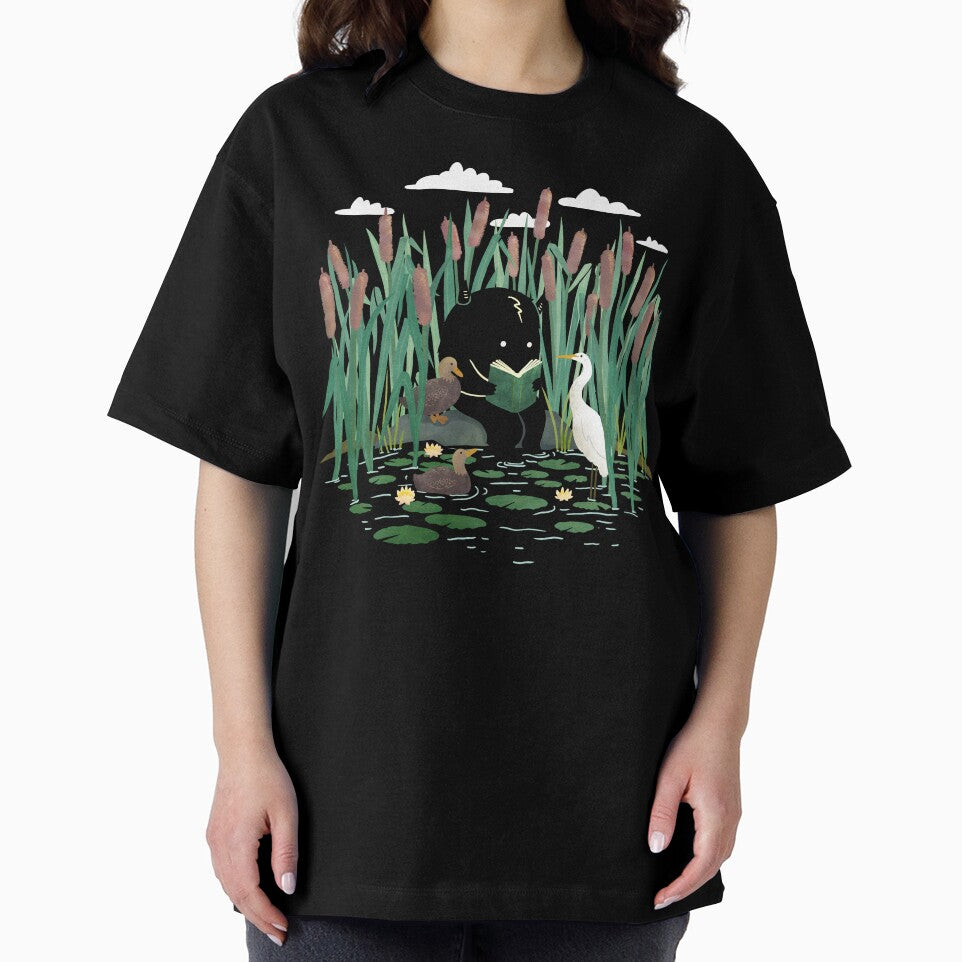 A Quiet Lake Spot – Book Lover Monster by littleclyde