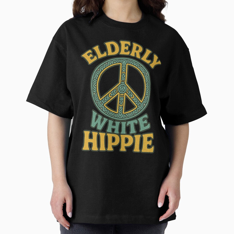 Elderly White Hippie Trending Funny Saying Hippie Humor by NightWisdom