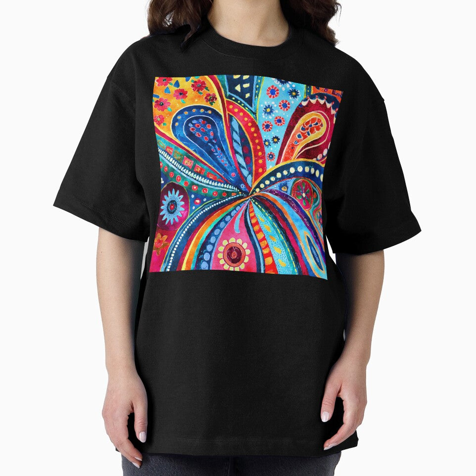 Funky 1960's Colorful Hippie Abstract Design Art by DEC02