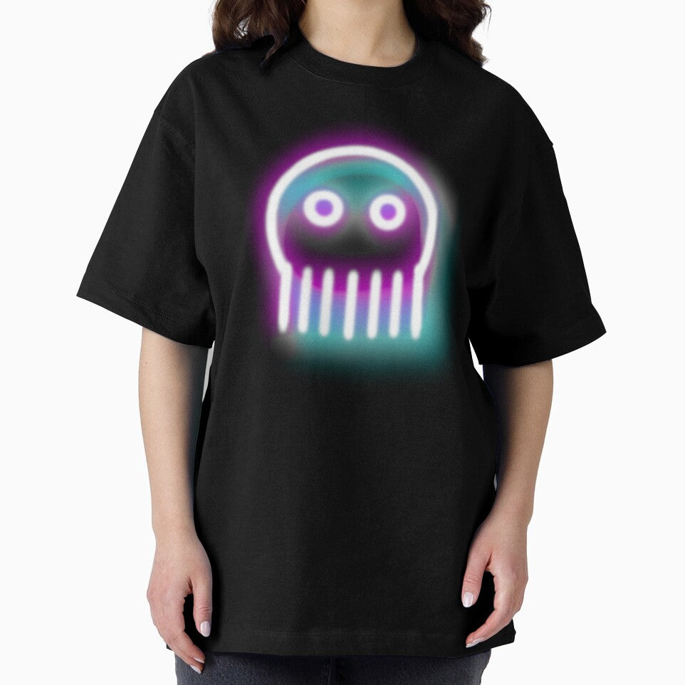cute skull Jellyfish in neon blue and pink by M-Lorentsson