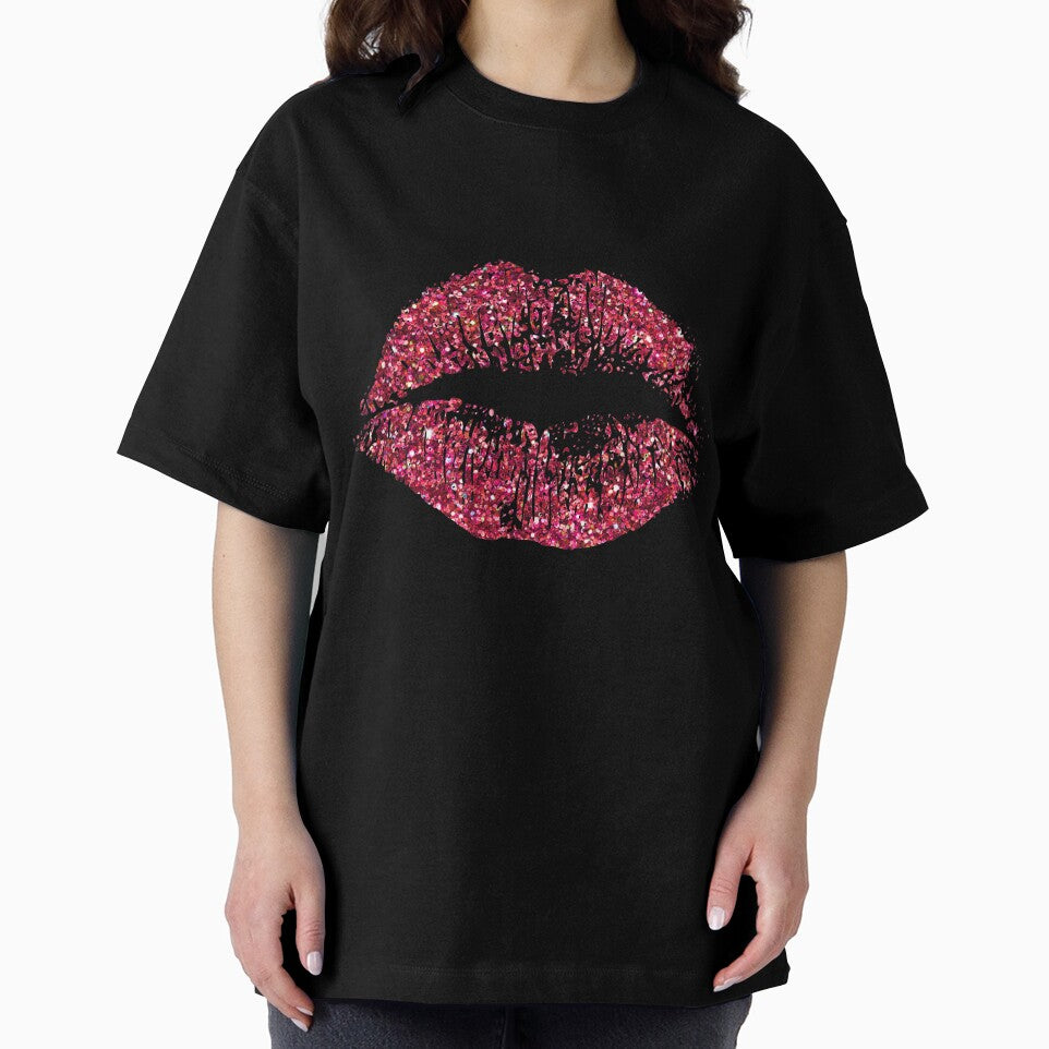 Stylish Red Glitter Lips by enhan