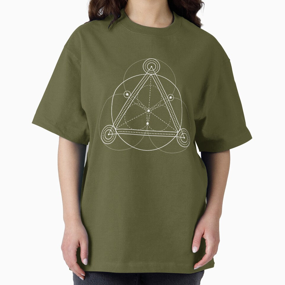 Sacred Geometry, Encircled Triangle, Spiral within a Triangle by Numbers-Art