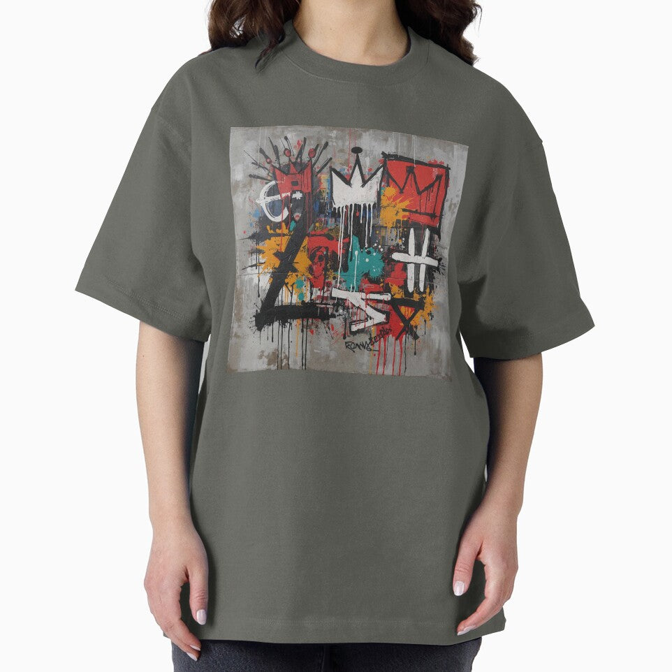 Urban Neo-Expressionist Graffiti - Crown and Chaos #2 by Message from Earth