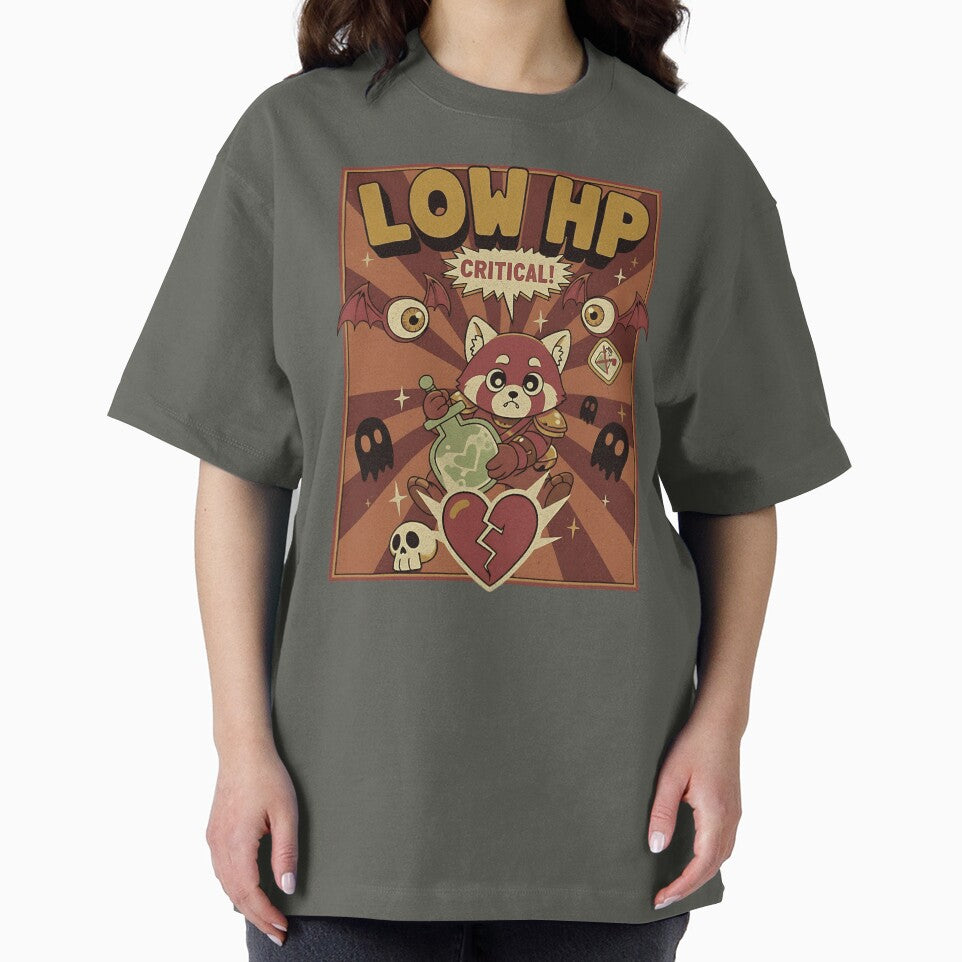 Low HP Critical! Retro Gaming Red Panda Art by AwesomeBeyondLimits