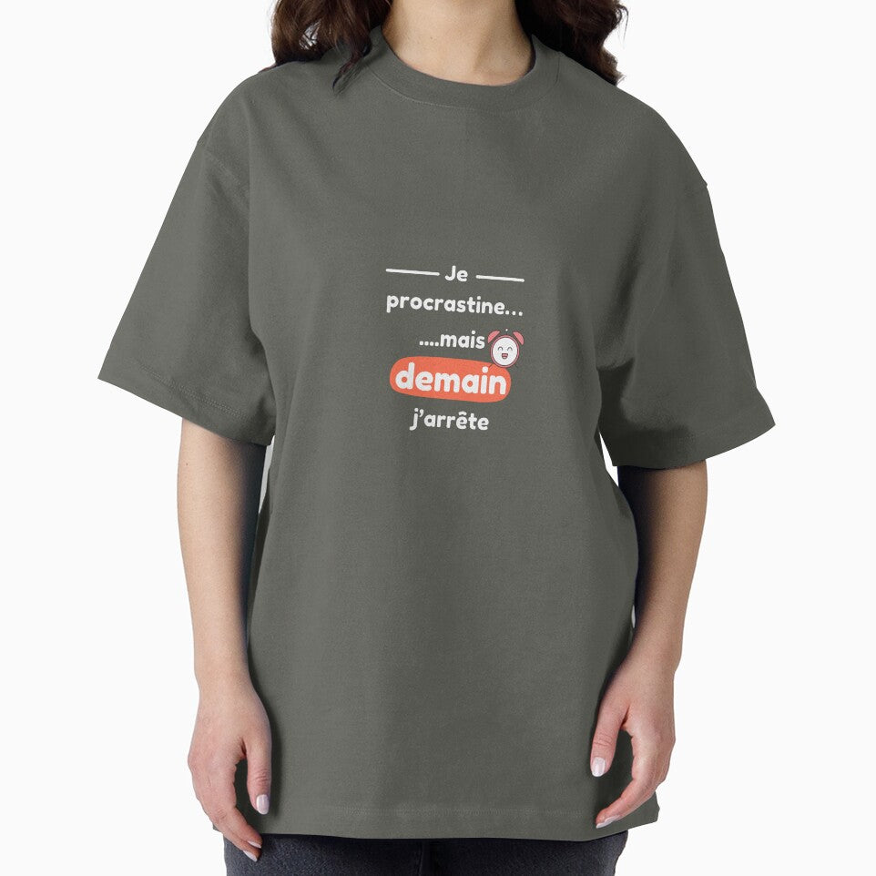 Funny Unisex Short Sleeve T-Shirt "I Procrastinate... But Tomorrow I'll Stop" | Modern Design, Original Gift by MyGraphixCraft