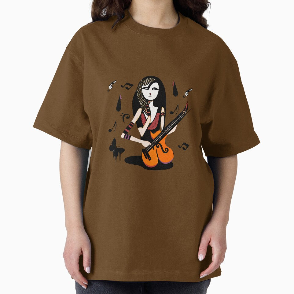 "Melodic Strings: Black Blouse and Violin" by FunnyShopGirl
