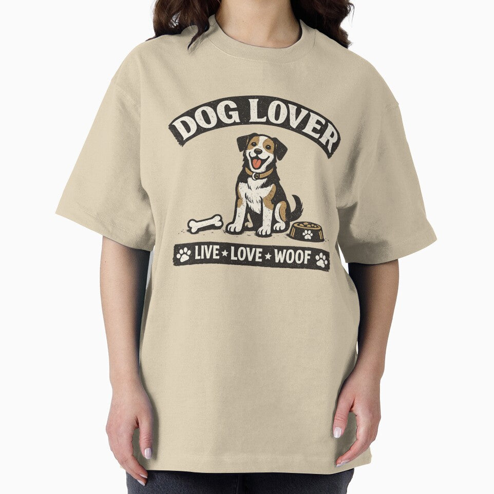 Dog Lover – Live Love Woof Cute Dog Design by PaulaDesignCo