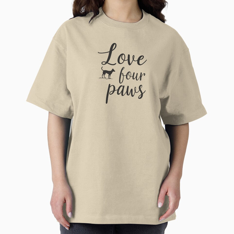 Love Four Paws Dog Lover Shirt by RVJdesigns