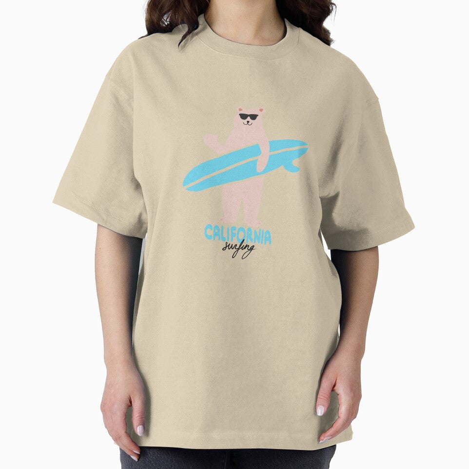 sURfing bear surf California USA surf cool bear handmade by Tropical Blood